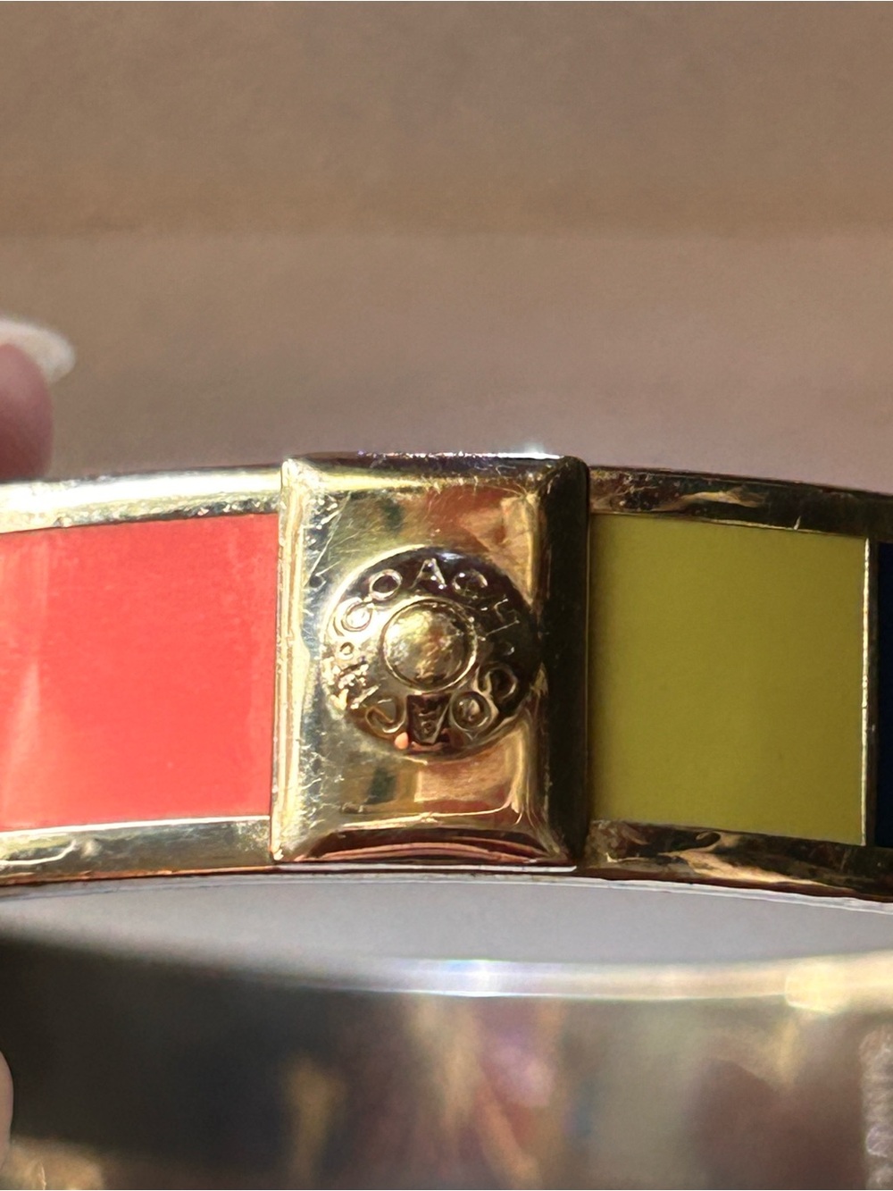 COACH 65th ANNIVERSARY Signature Striped Enamel Bangle Bracelet -EUC- - Picture 15 of 16